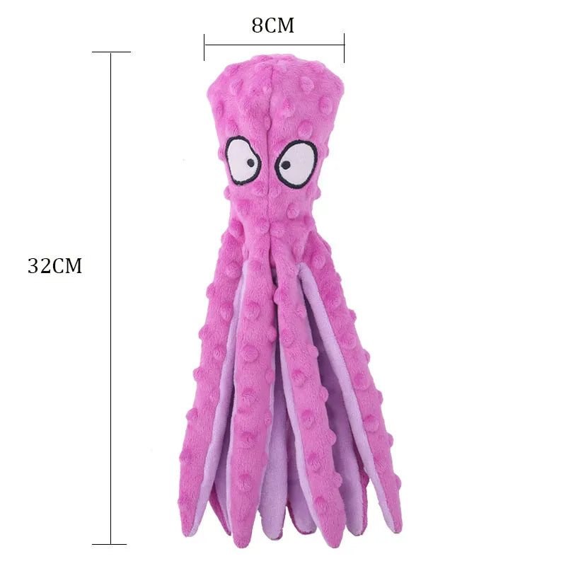 Plush Octopus Dog Toy