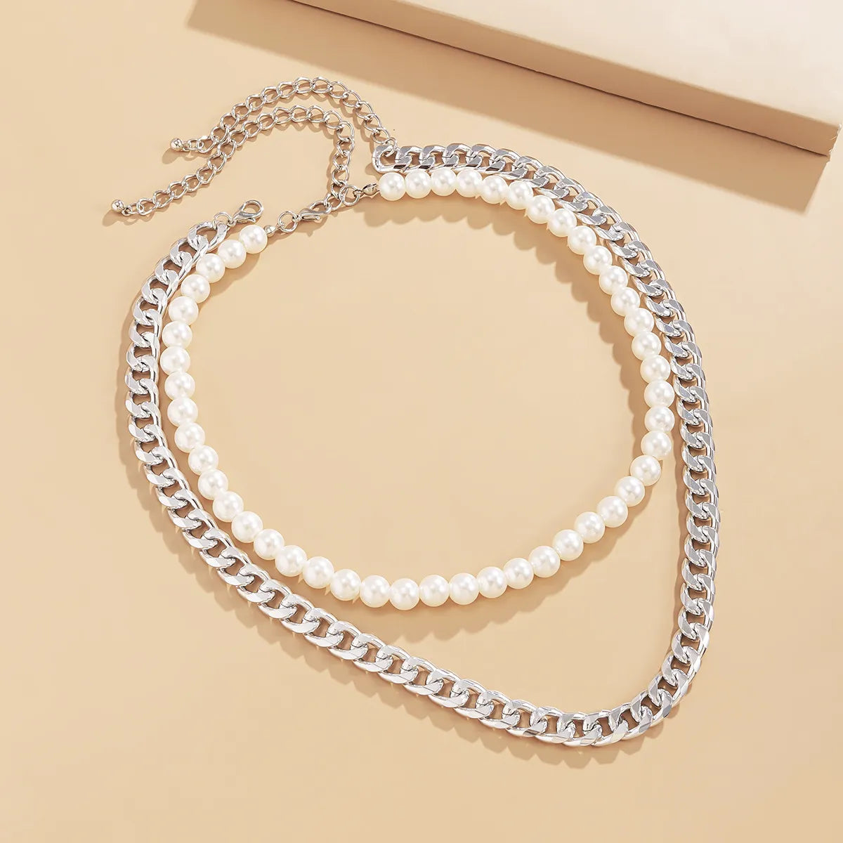 White Imitation Pearl Choker Necklace