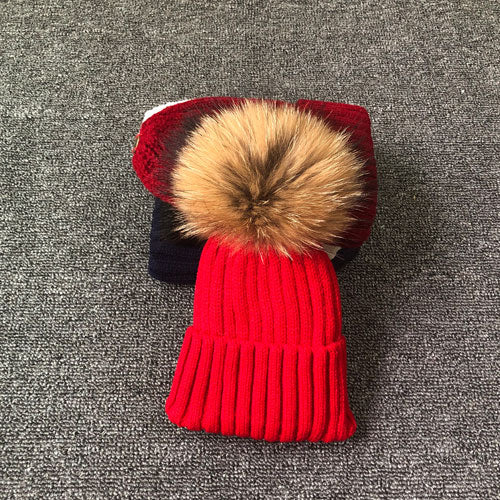 Fur Pom Pom Winter Hat