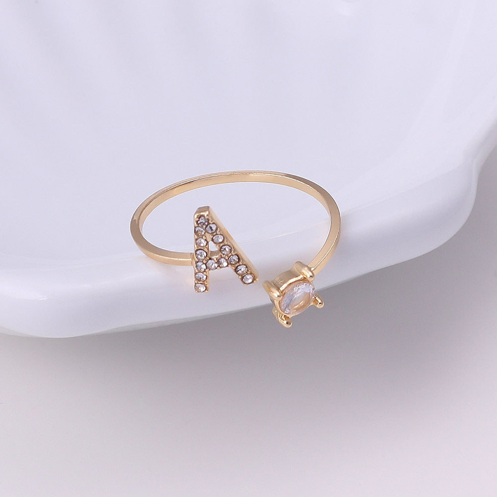 A-Z Letter Adjustable Opening Rings