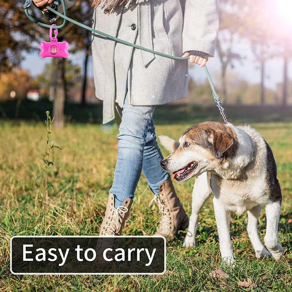 Pet Poop Bags Disposable Waste Bags With Leash Clip Holder