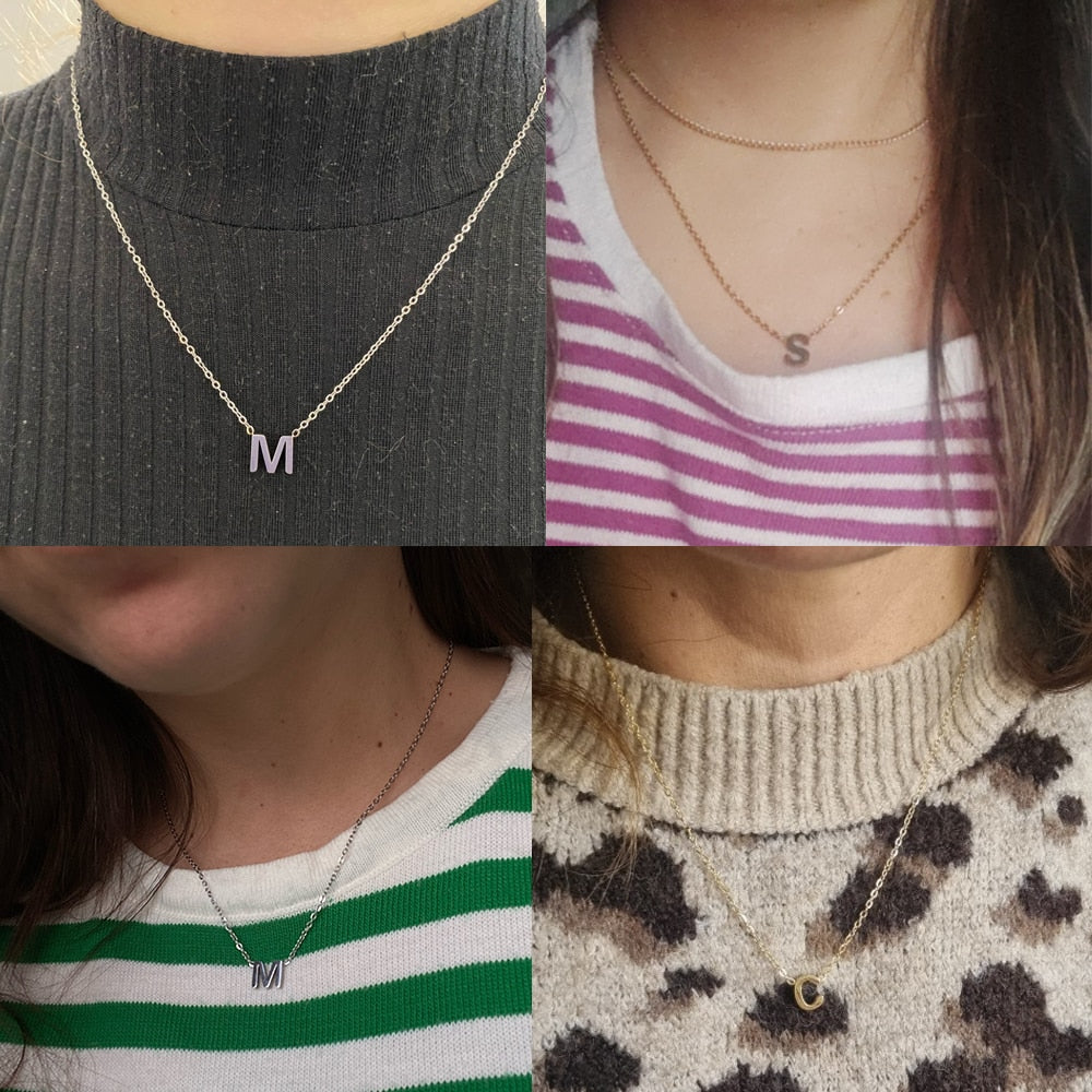 Minimalist Initial Letter Necklace