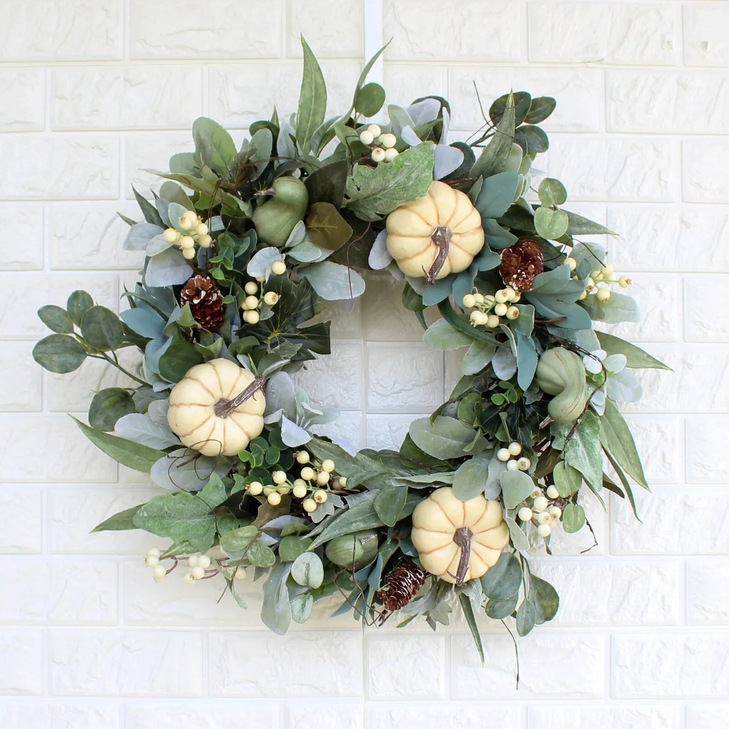 Farmhouse Garland Fall Pumpkin Wreath