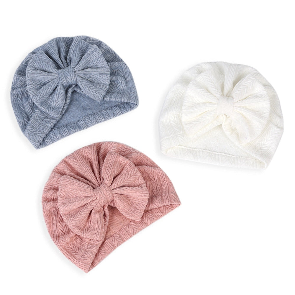 Big Bow Soft Baby Hat