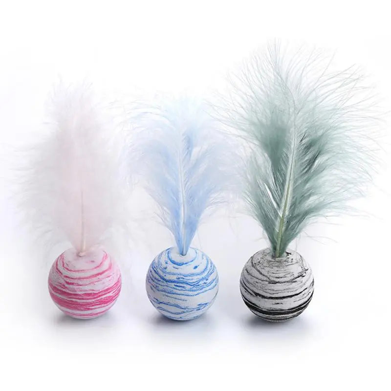 Toy Ball with Feather for Cats