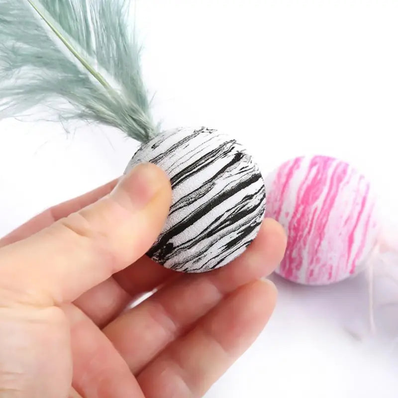 Toy Ball with Feather for Cats