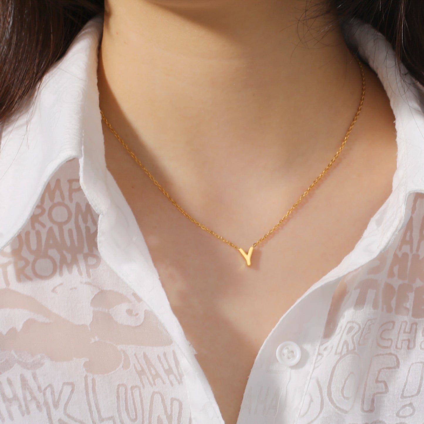 Minimalist Initial Letter Necklace