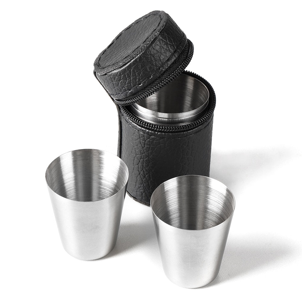 Outdoor Travel Stainless Steel Mini Glass Set