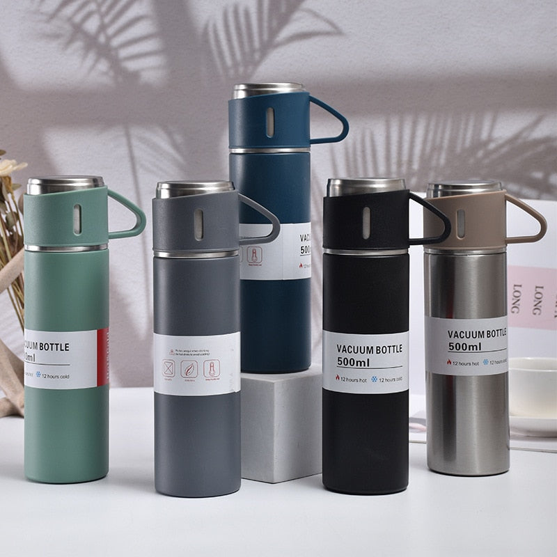 Stainless Steel Flask Gift Set