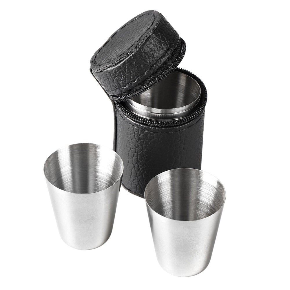 Outdoor Travel Stainless Steel Mini Glass Set