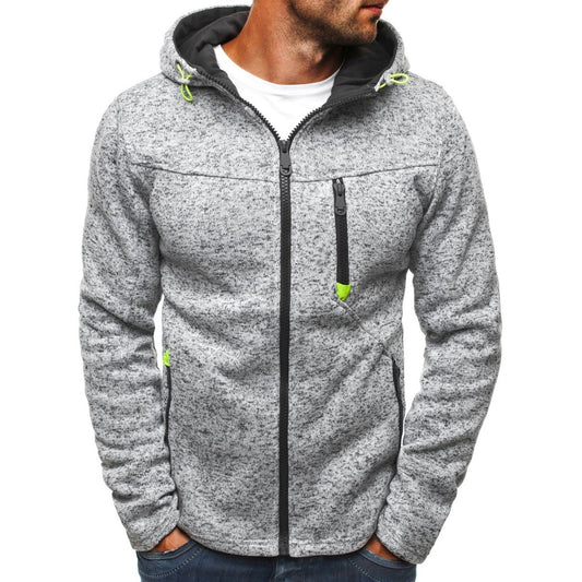 Men's Hooded Fleece Zip-Up Jacket